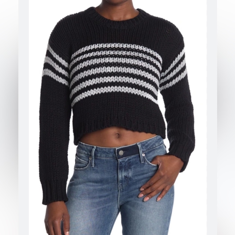 Rta Rory Metallic Stripe Sweater - image 5